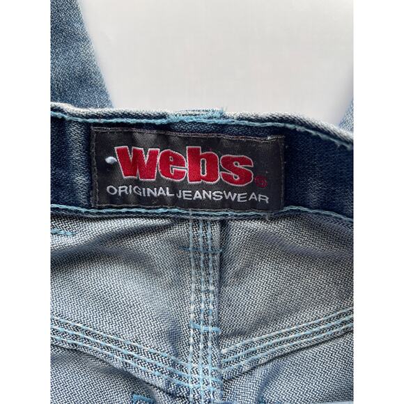 Boys Vintage Webs Wide Leg Baggy Medium Wash Carpenter Jeans Size 10 - Picture 9 of 11